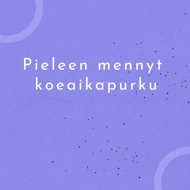 Pieleen mennyt koeaikapurku